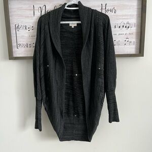 Wilfred Charcoal Open Front Cardigan